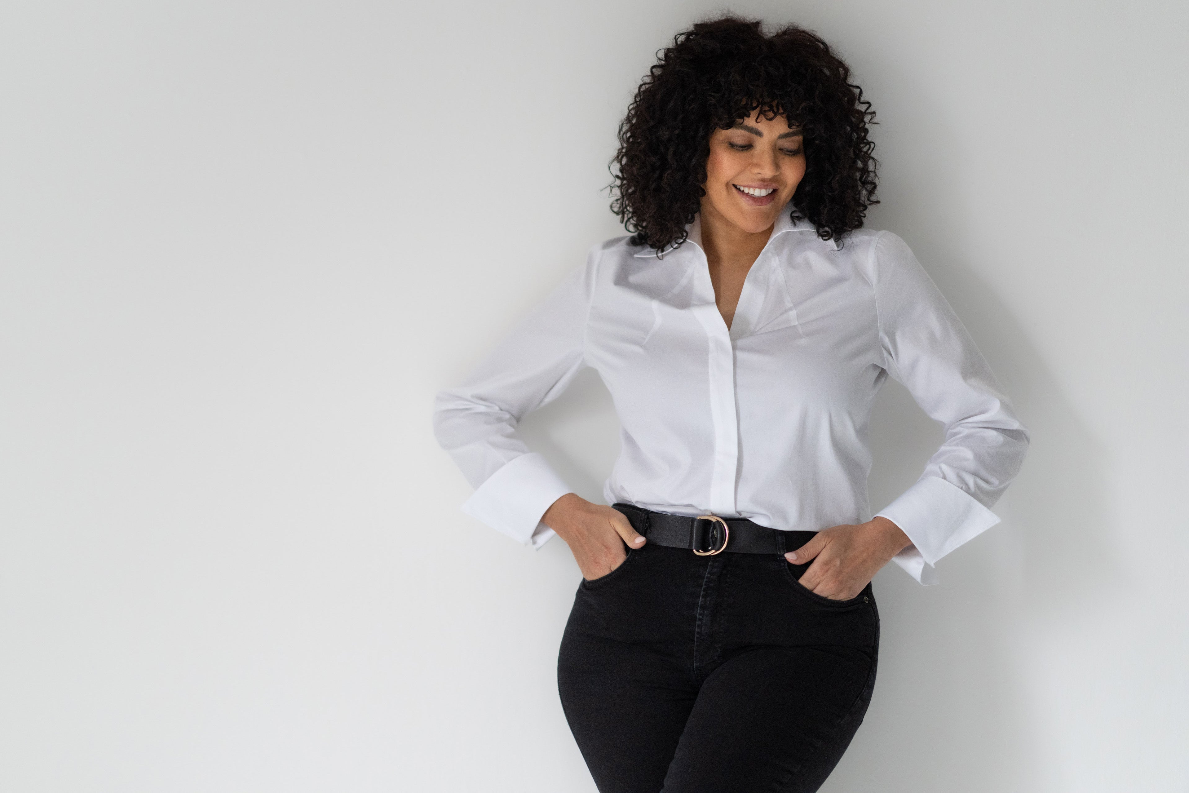 Madelena White Tailored Business Shirt
