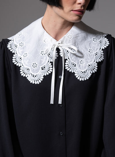 LADY VIOLET WHITE EMBROIDERED LACE SEPARATE COLLAR