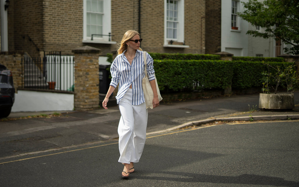 ANA OVERSIZED STRIPE COTTON POPLIN