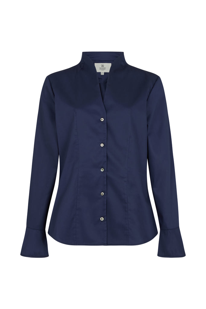 ARIA TULIP Navy Cotton Sateen