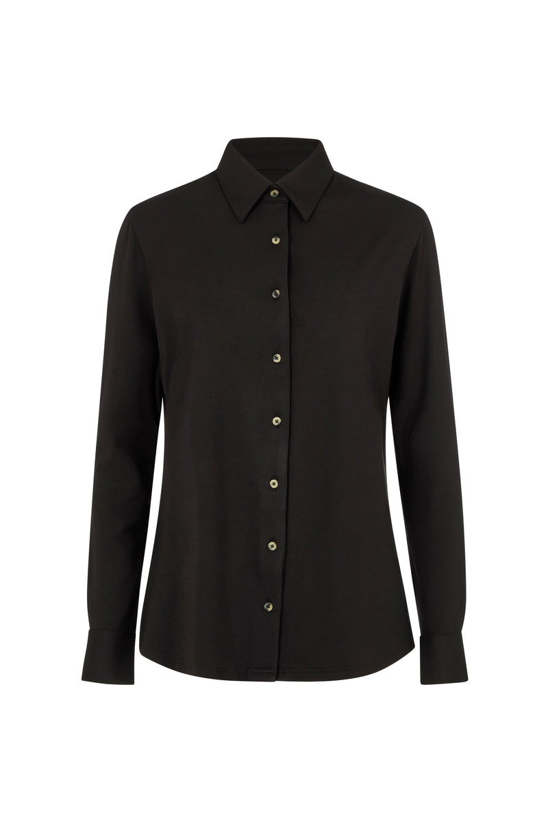 Cassia Black Everyday Classic Jersey Shirt