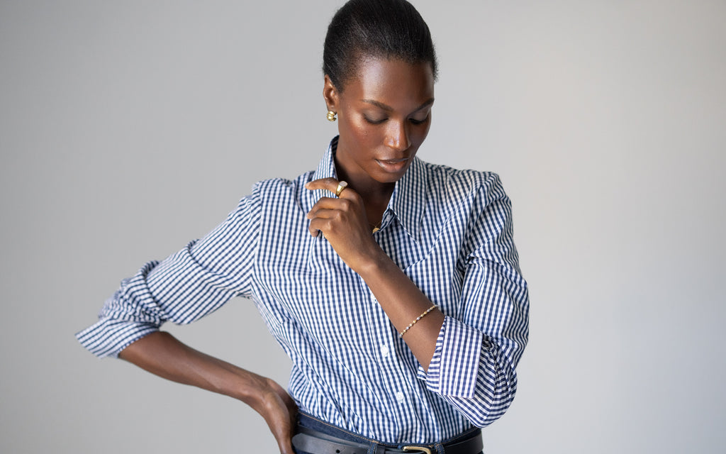 COLLEEN CLASSIC Gingham Cotton Poplin