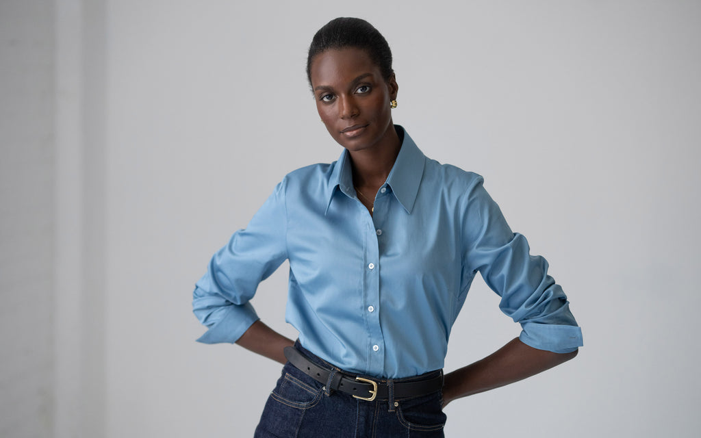 COLLEEN CLASSIC Ocean Blue Cotton Sateen