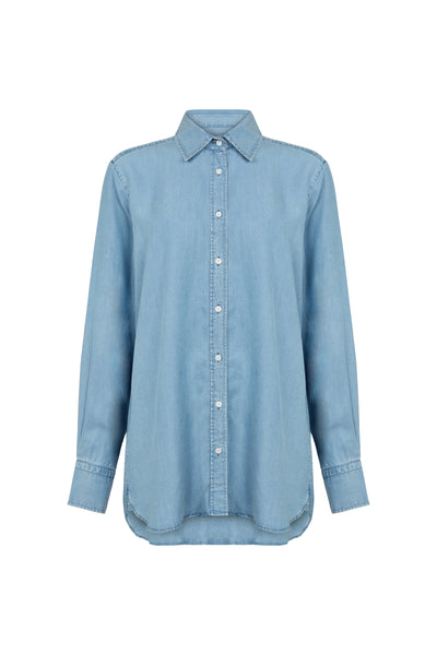 Max "The Boyfriend" Shirt in Drapey Chambray Denim