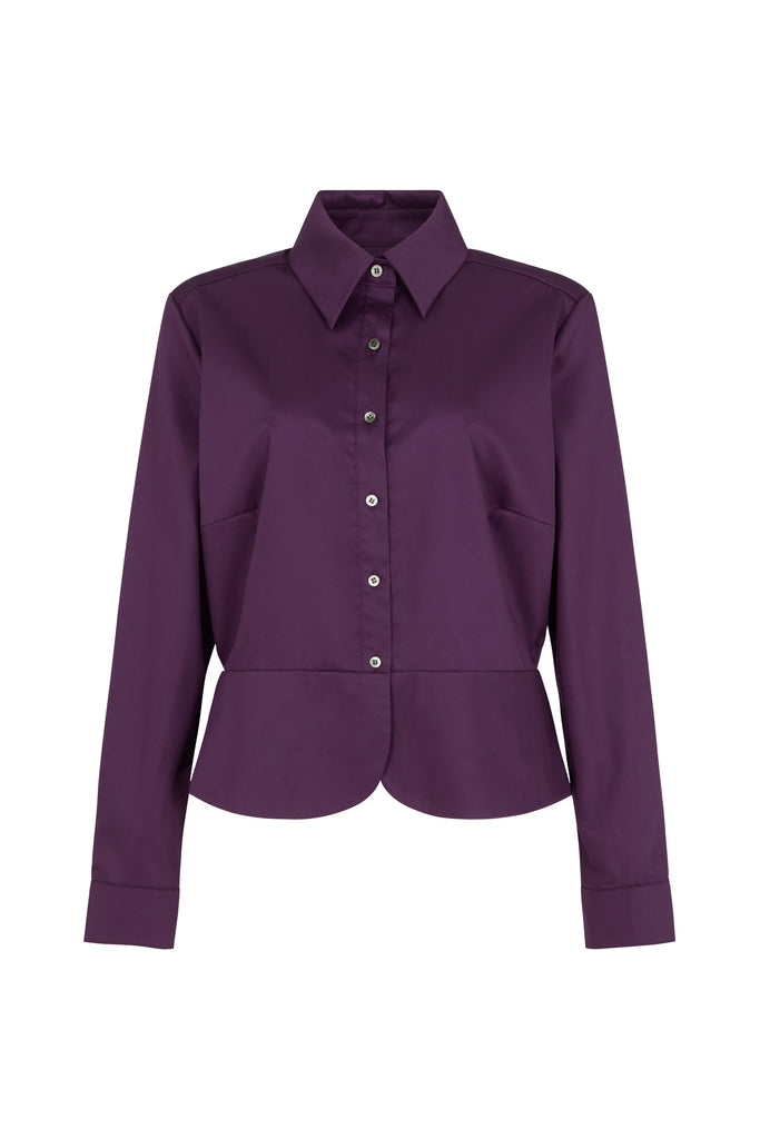 ODETTE Deep Violet Cotton Sateen