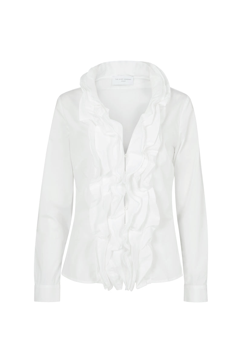 Venice Ruffle Front Long Sleeved Shirt