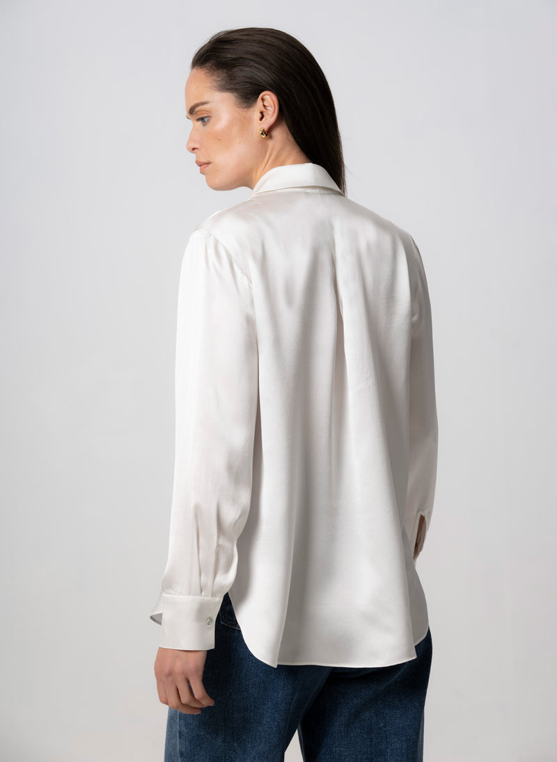 Alice Ivory Ultimate Classic Silk Blouse