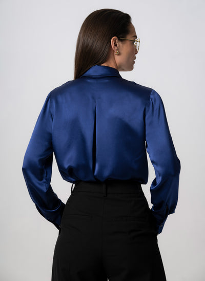 Alice Sapphire Ultimate Classic Silk Blouse