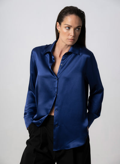 Alice Sapphire Ultimate Classic Silk Blouse