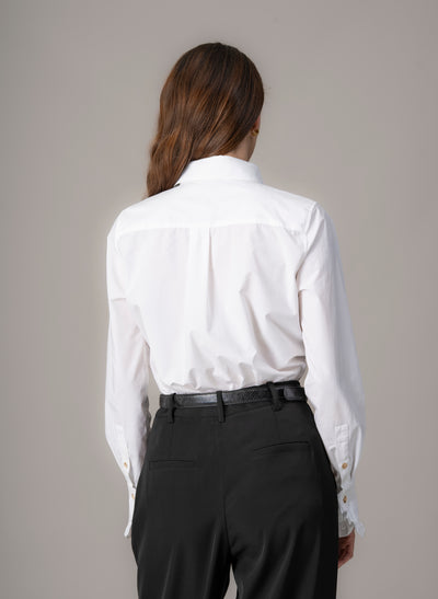 Angelique White Frill Front Shirt