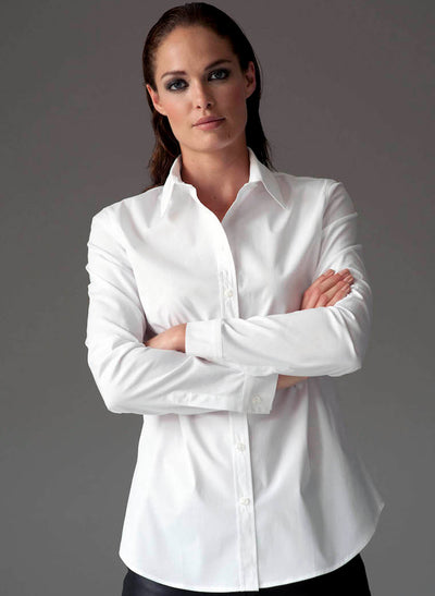 COLLEEN "THE CLASSIC" WHITE BASIC EASY FIT COTTON SHIRT