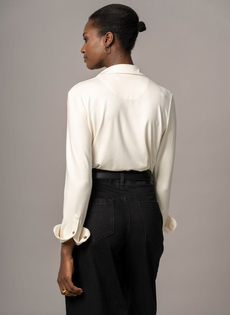 Cassia Ivory Everyday Classic Jersey Shirt