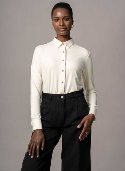 Cassia Ivory Everyday Classic Jersey Shirt