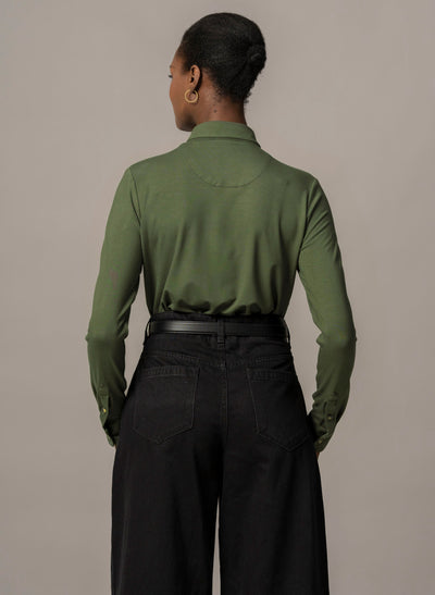 Cassia Khaki Everyday Classic Jersey Shirt