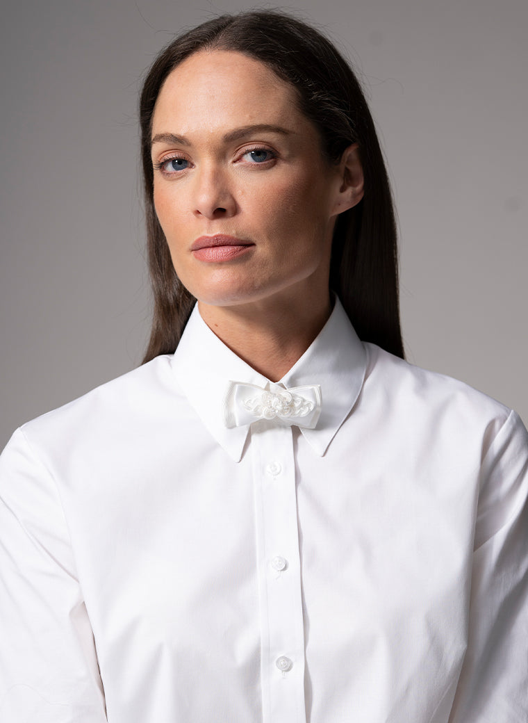 Coco White Bowtie
