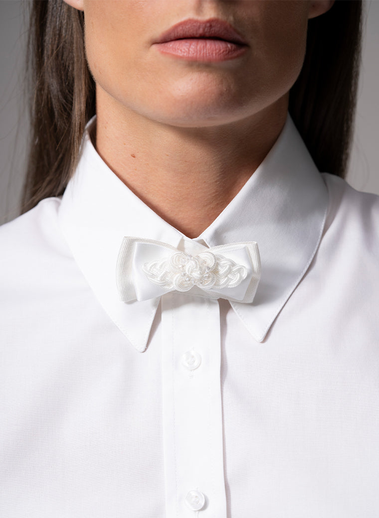 Coco White Bowtie
