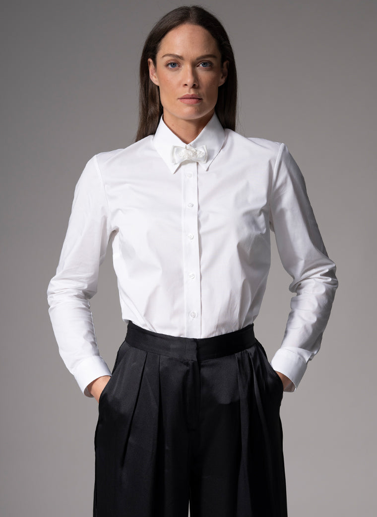 Coco White Bowtie