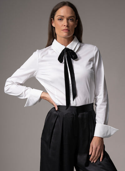 Karter Double Collar Tuxedo Cotton Shirt