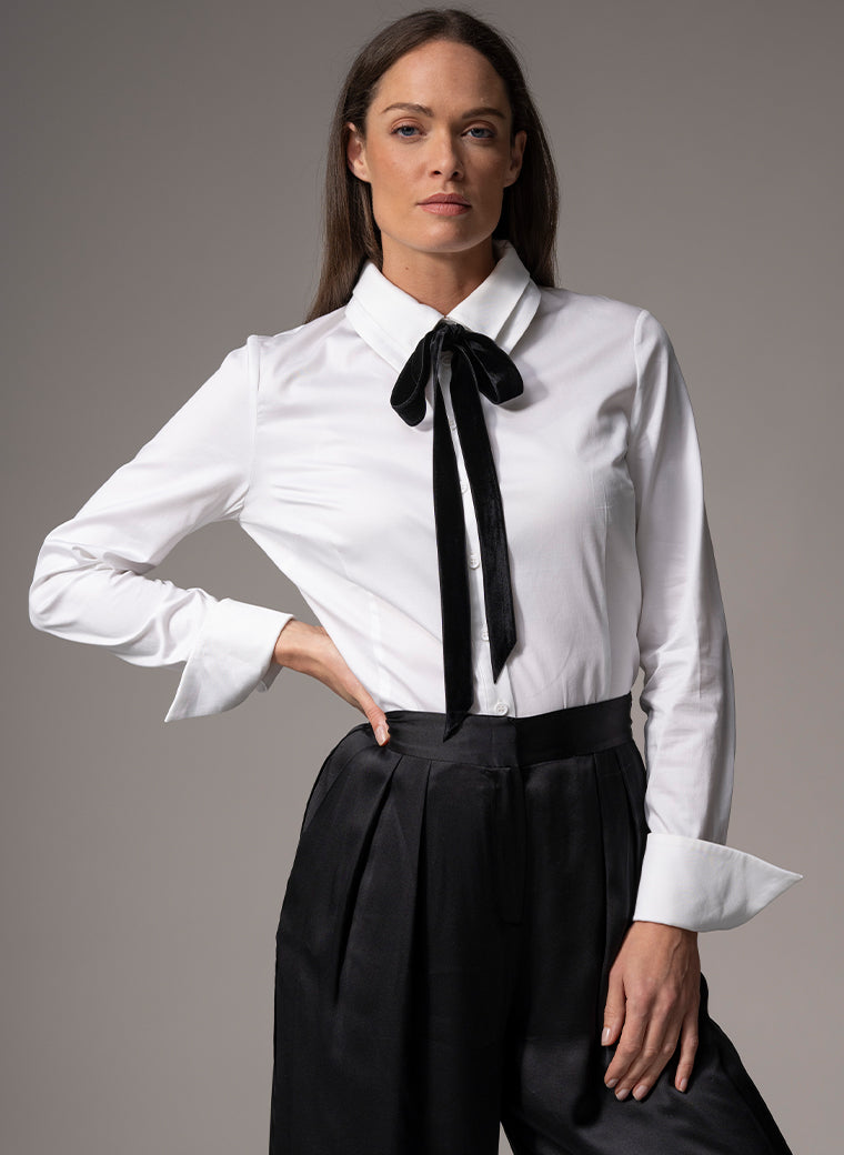 Karter Double Collar Tuxedo Cotton Shirt