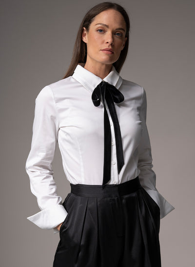 Karter Double Collar Tuxedo Cotton Shirt