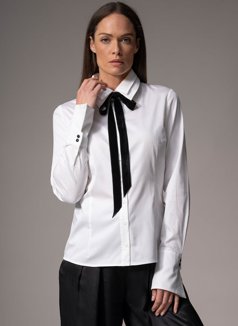 KARTER DOUBLE COLLAR TUXEDO COTTON SHIRT