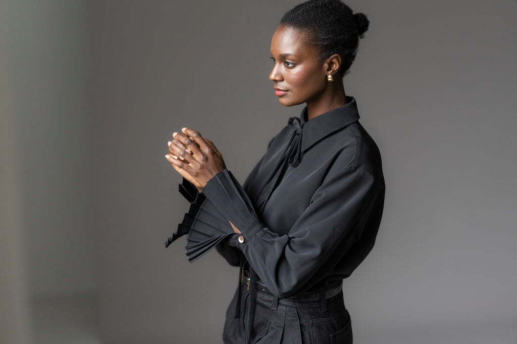 Lottie Oversized Fit Pleated Exaggerated Cuffs