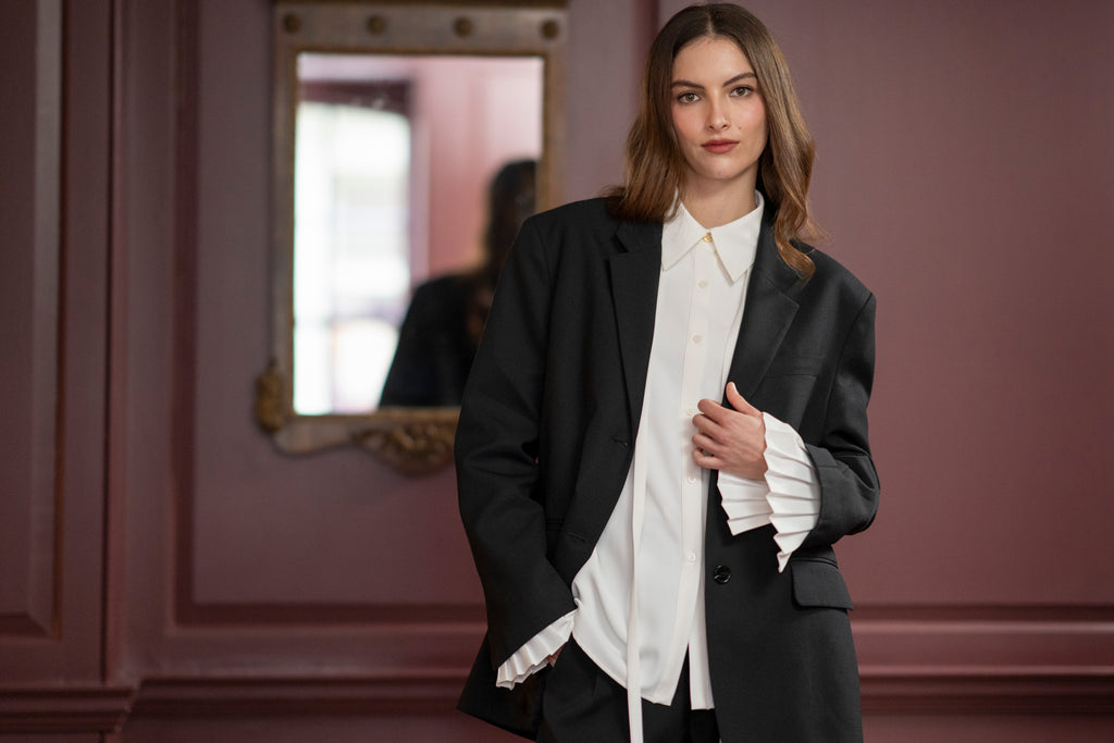 Lottie Blouse - the Oversized - Ivory, Crepe