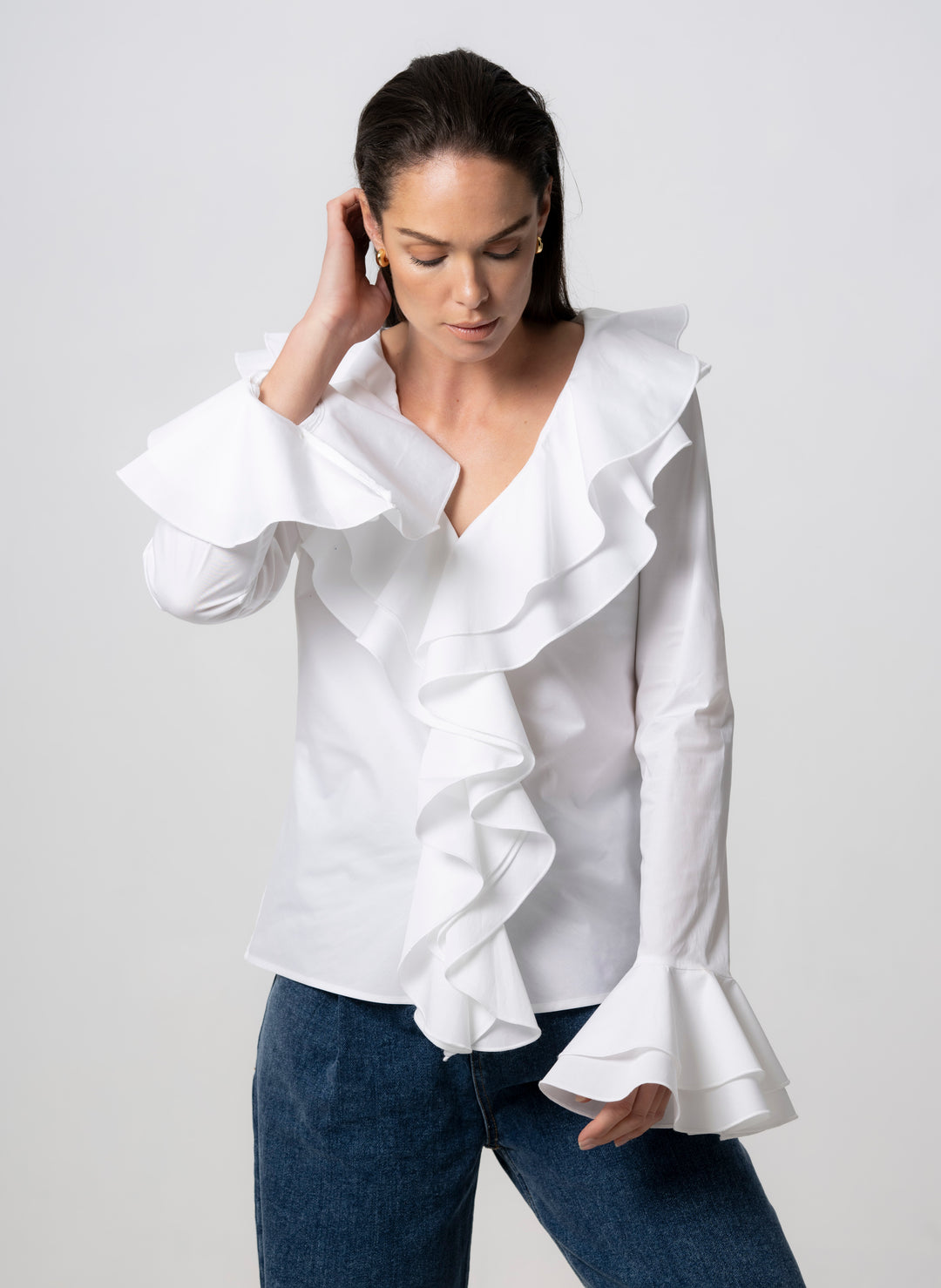 ladies frilly blouses