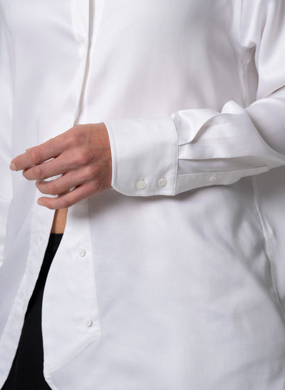 Max White Relaxed Fit Shirt in Tencel