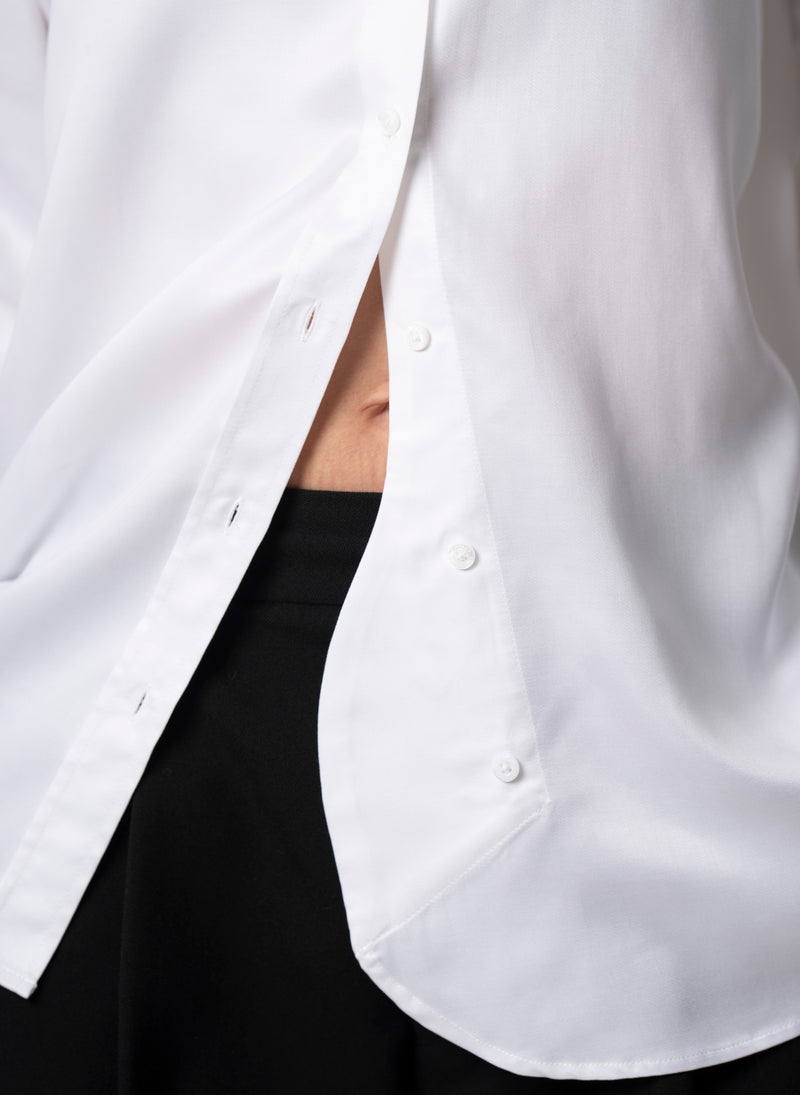 Max White Relaxed Fit Shirt in Tencel