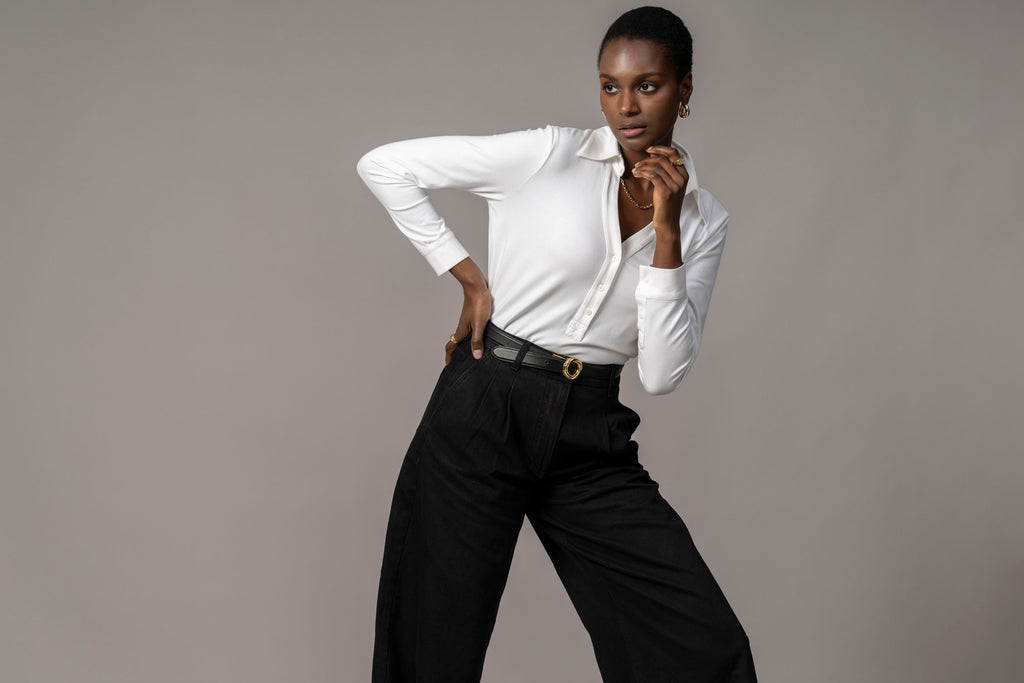 Meredith Cotton Jersey Contour Fit Basic V Neck