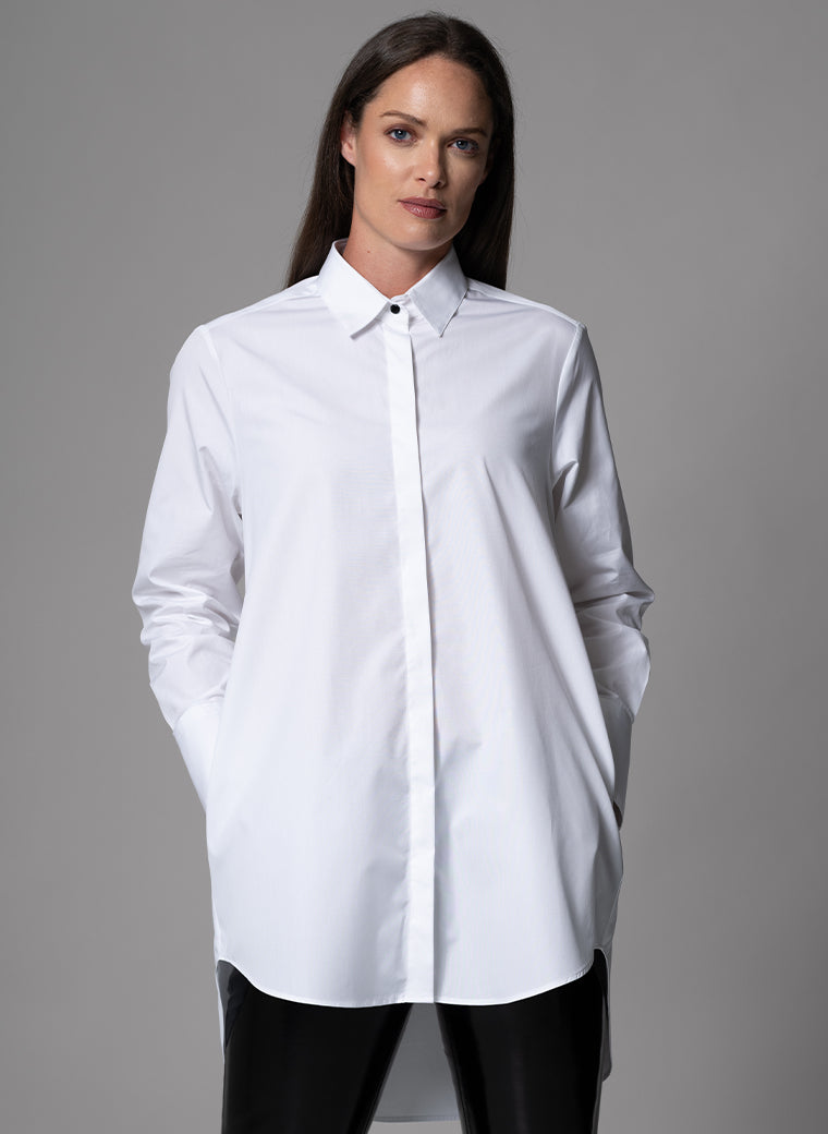 MISTER DARCY OVERSIZED BOYFRIEND SHIRT IN CRISP COTTON POPLIN