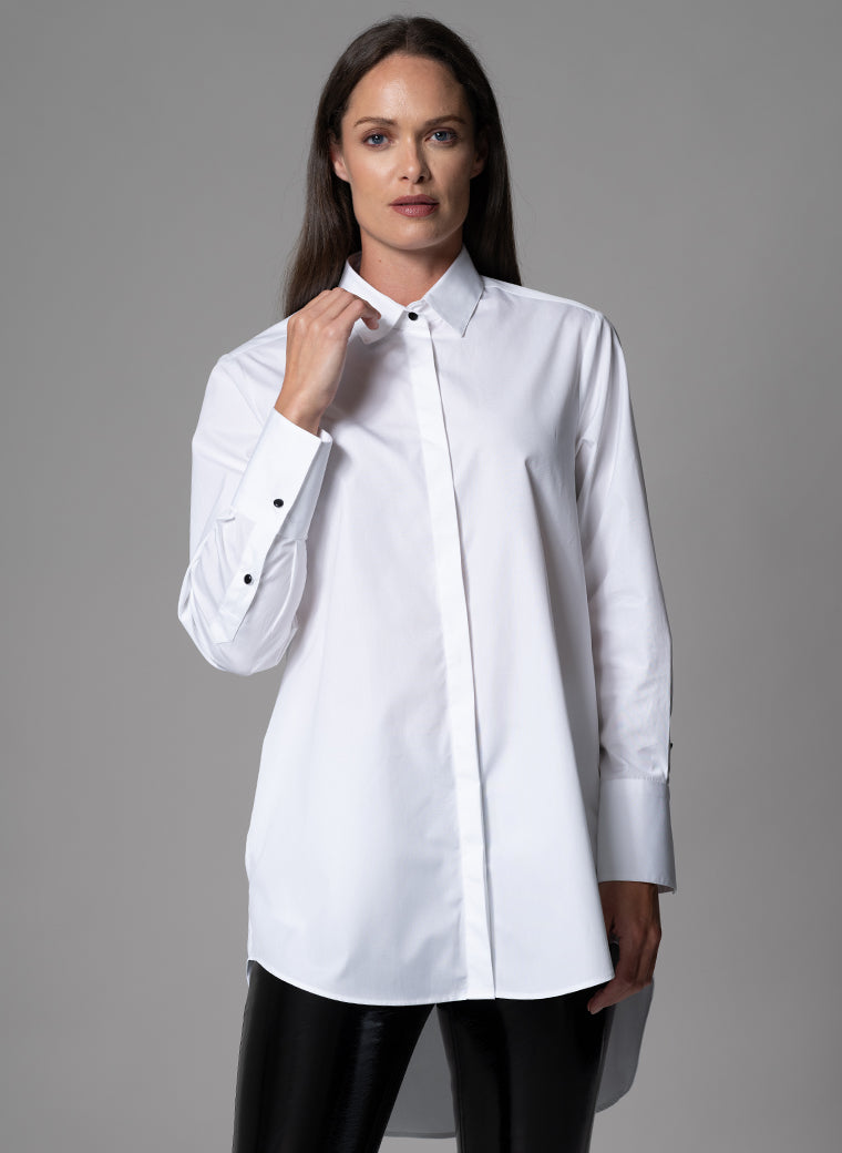 MISTER DARCY OVERSIZED BOYFRIEND SHIRT IN CRISP COTTON POPLIN