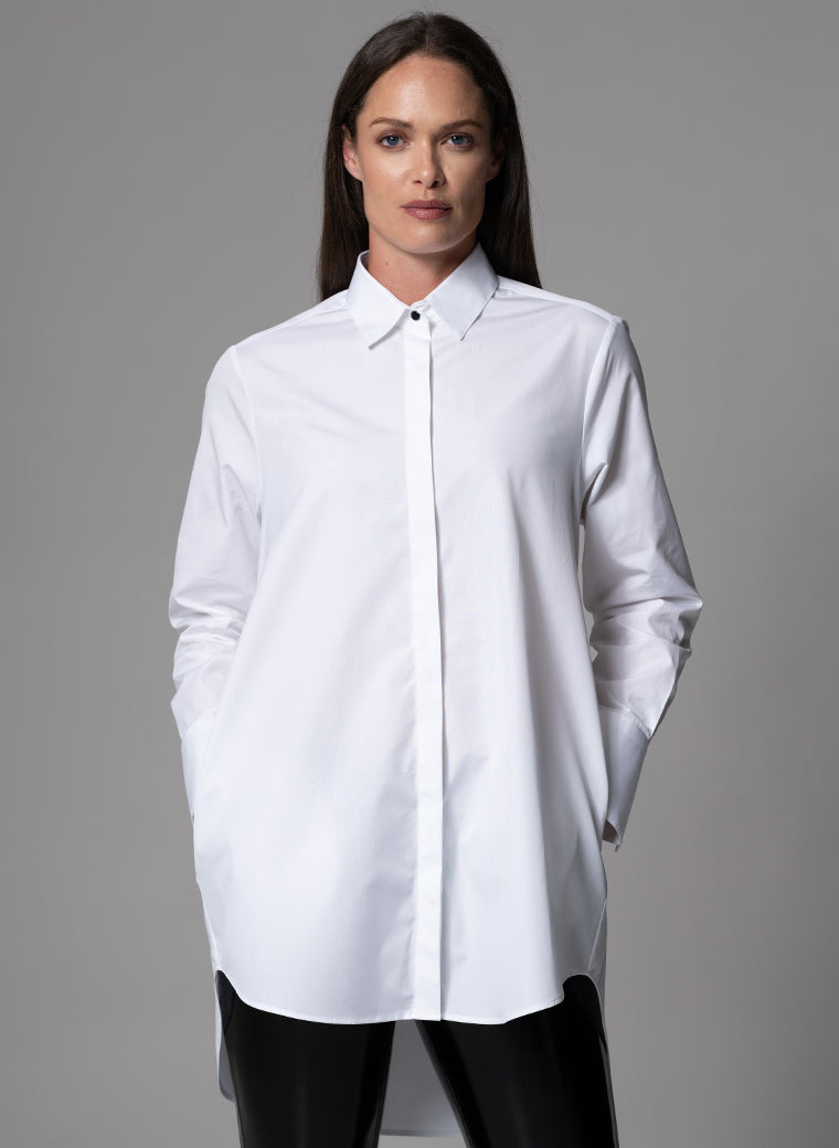 MISTER DARCY OVERSIZED BOYFRIEND SHIRT IN CRISP COTTON POPLIN