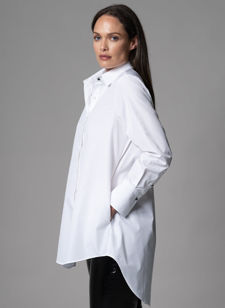 MISTER DARCY OVERSIZED BOYFRIEND SHIRT IN CRISP COTTON POPLIN