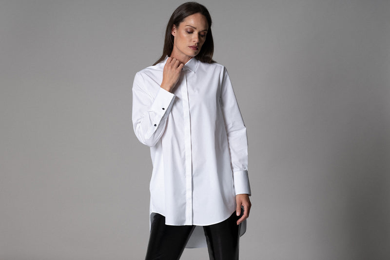 MISTER DARCY OVERSIZED BOYFRIEND SHIRT IN CRISP COTTON POPLIN