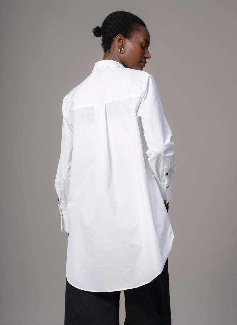 Mister Darcy "The Husband" White Shirt in Crisp Cotton Poplin