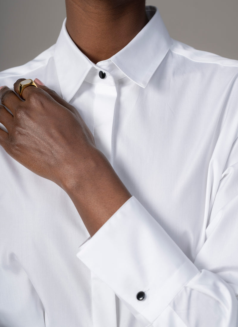 Mister Darcy "The Husband" White Shirt in Crisp Cotton Poplin