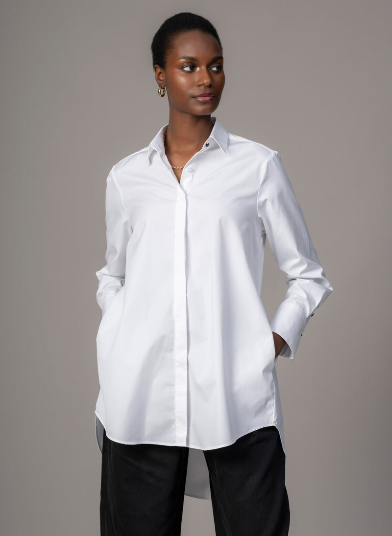 Mister Darcy "The Husband" White Shirt in Crisp Cotton Poplin