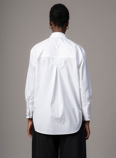 Paris "The French Girl" White Oversized Cotton Shirt