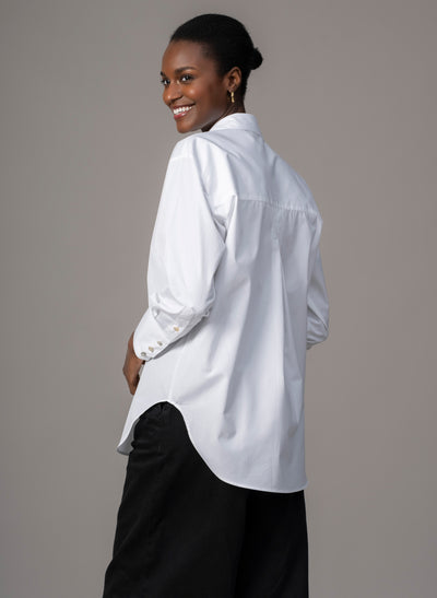 Paris "The French Girl" White Oversized Cotton Shirt