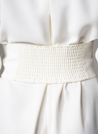 ROMINA IVORY WAIST DEFINING CLASSIC SHIRT DRESS