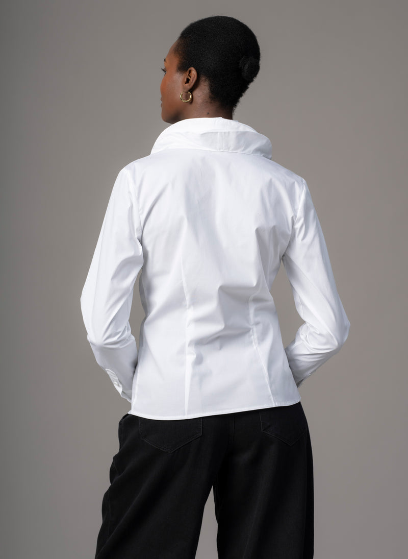 Venice Ruffle Front Long Sleeved Shirt