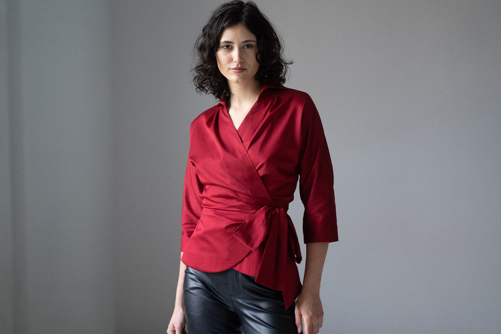 wrap red top