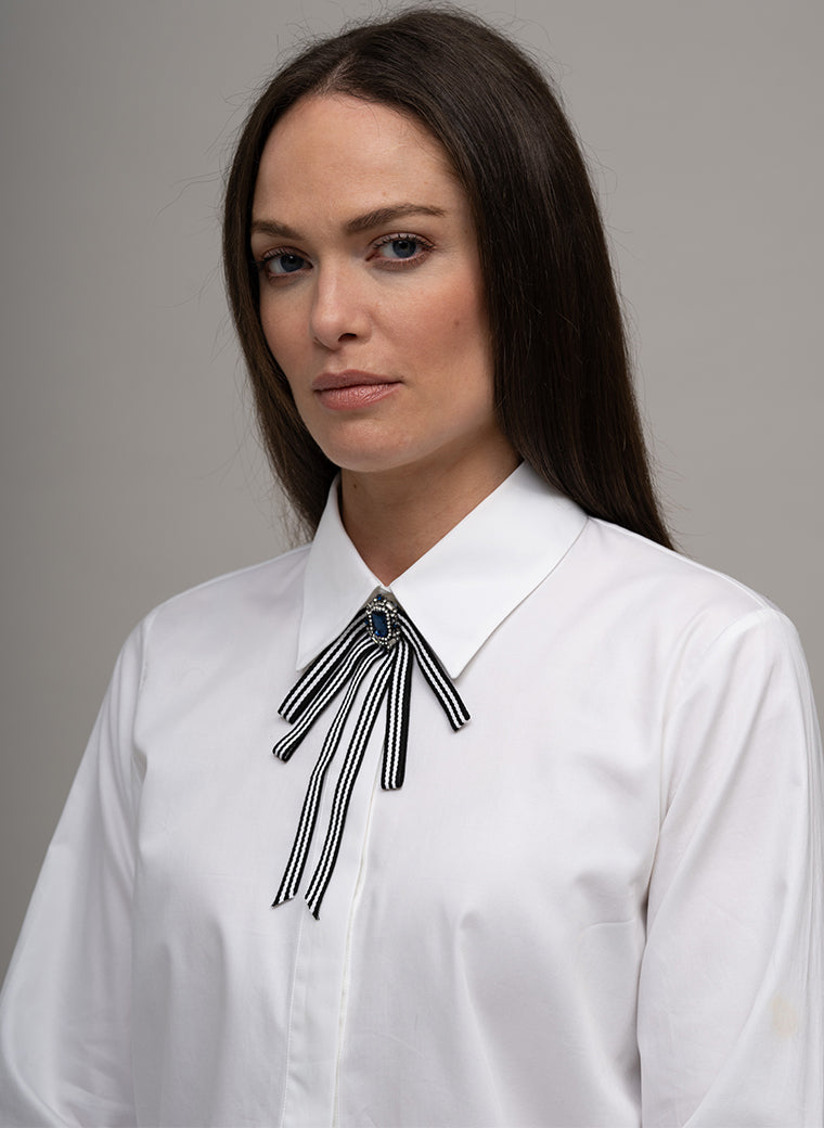 MOLLY BLACK & WHITE VICTORIAN BOWKNOT