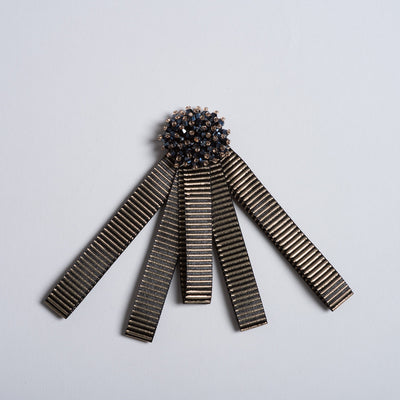 Bella Black & Gold Jewel Bowknot