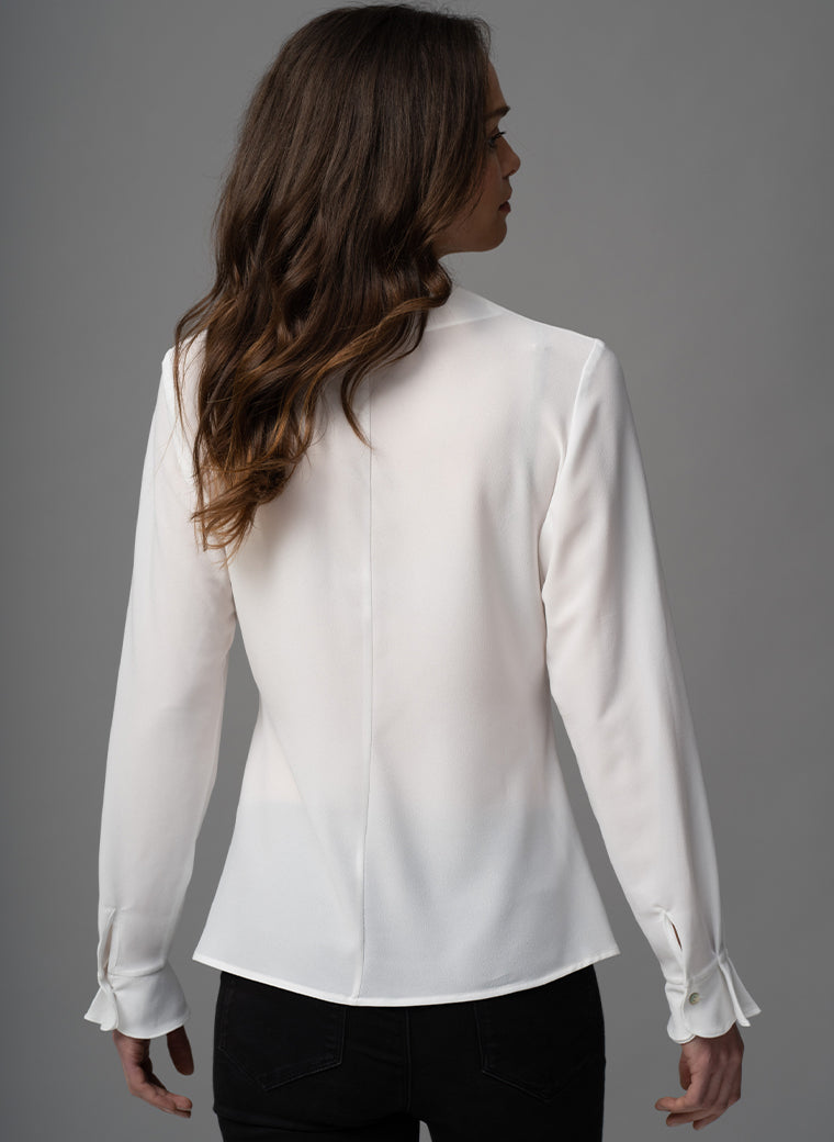 CAROLINA IVORY MINIMALIST BLOUSE