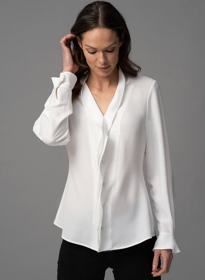CAROLINA IVORY MINIMALIST BLOUSE