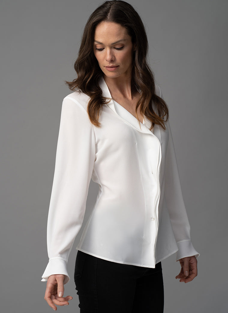 CAROLINA IVORY MINIMALIST BLOUSE