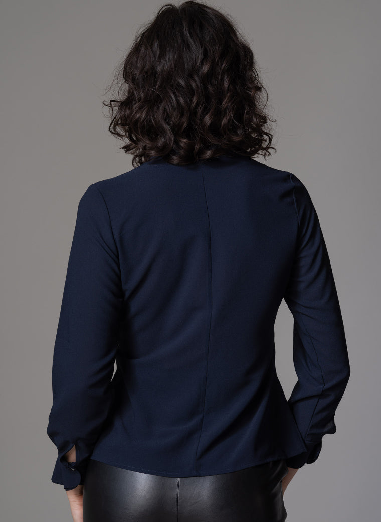 CAROLINA NAVY MINIMALIST BLOUSE